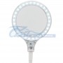 Лупа настольная 3дптр с подсветкой 30LED (подставка+прищепка), белая REXANT