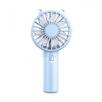 Вентилятор портативный мини (microUSB, 3 режима, 4,5 Вт) голубой