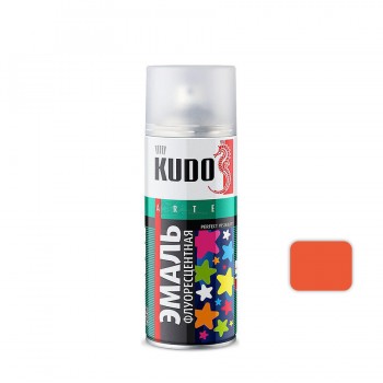 Эмаль KU-1206 флуоресцентная светоотражающая оранжево-красный 520мл