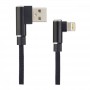 Шнур шт. USB A - Lightning 1м Угловой 90гр. Черный BOX Perfeo