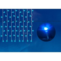 Гирлянда светодиодная Uniel занавес 2,0*3,0м 240LED контроллер IP20 синий свет