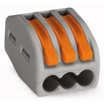 Клемма универсальная электромонтажная WAGO 222-413 3 контакта до 4мм²