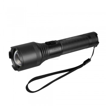 Фонарь аккумуляторный 15W 5 режимов, ZOOM, (1x18650, Type-C) черный ФАZА
