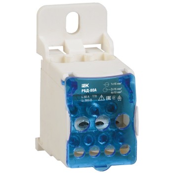 Распределительный блок на DIN-рейку РБД-80А ИЭК