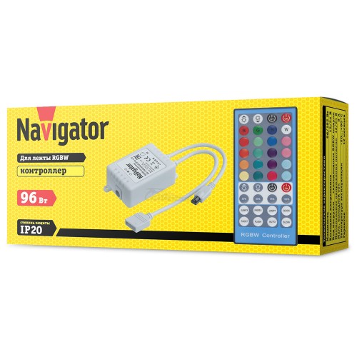 Контроллер ленты LED ND-CWRGB96IR RGBW+ пульт 96IR 12/24V Navigator