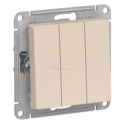 Выключатель Atlasdesign 3кл. бежевый сх.3