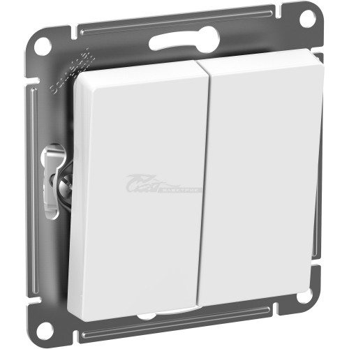 Выключатель Atlasdesign AQUA 2кл сх.5 белый 10А IP44