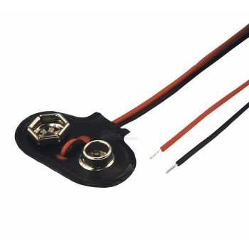 Штекер питания DC 9V 150mm угловой для кроны