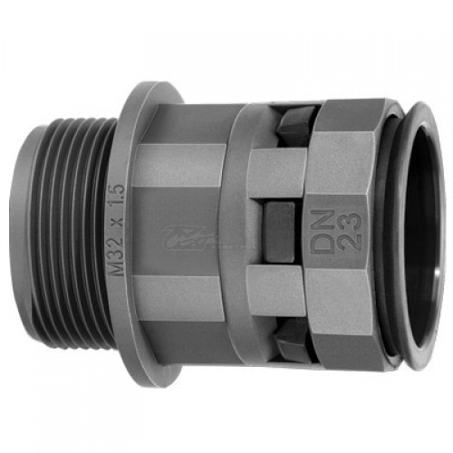 Муфта труба-коробка DN23, М25х1,5, полиамид, черный DKC