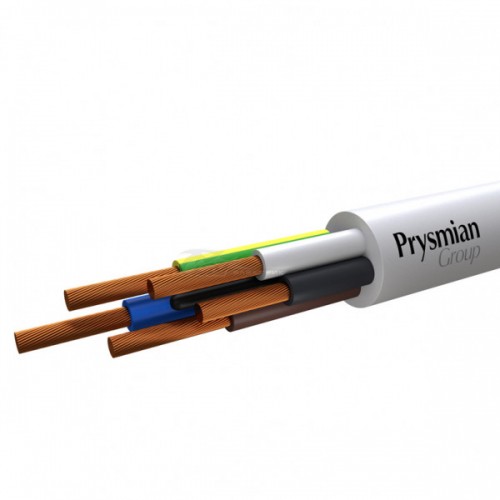 Провод ПВС 5x1,5 БЕЛЫЙ Prysmian ГОСТ+