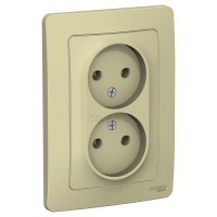 Розетка Blanca с/у 2м б/з 16А 250В бежевая