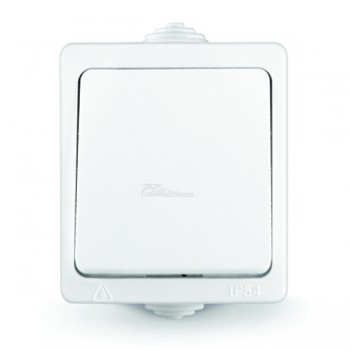 Выключатель Аллегро 1кл. белый 10А IP54 Universal