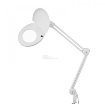 Лупа на струбцине настольная круглая 5Х с подсветкой и крышкой REXANT