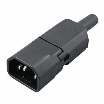 Штекер сетевой C14 на кабель с зажимными контактами 10А 250В QuickPin