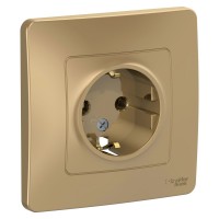 Розетка Blanca с/у 1м с/з 16А 250В титан