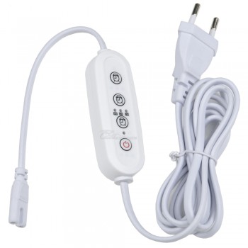 Таймер для фито светильника с вилкой и 2-конт разъемом 1500Вт шнур 2м