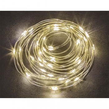 Гирлянда светодиодная Navigator 3хАА Роса 5,2м 50 микроLED пост. свеч IP20 теплый белый