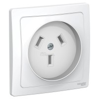 Розетка для плит с/у, 2p+n, 32А, 250В белая BLANCA