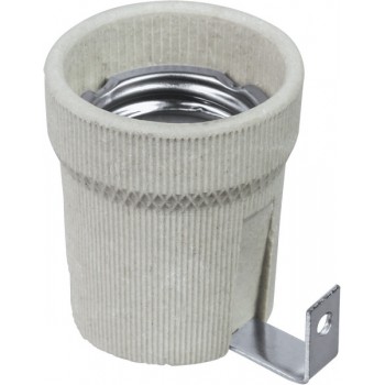 Патрон Е27 подвесной керамика (с уголком-держателем)