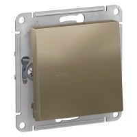 Переключатель Atlasdesign 1кл. проходной шампань сх.6 10А