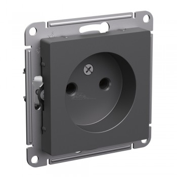 Розетка Atlasdesign 1мест. б/з базальт 16А