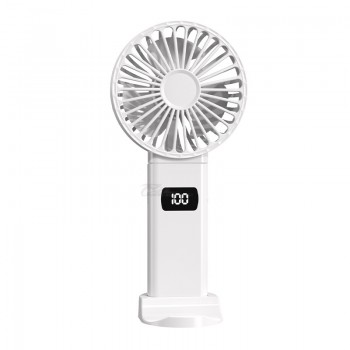Вентилятор портативный (индикатор заряда, TypeC, 5 скоростей) 5 Вт белый