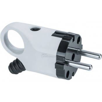 Вилка сетевая Navigator с/з белая угловая 16А NCA-PL03