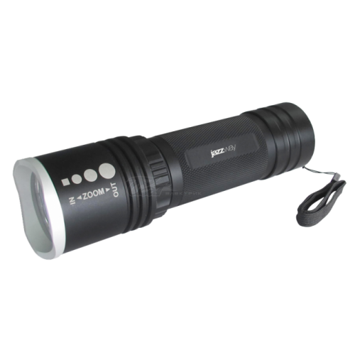 Фонарь аккумуляторный Jazzway Alum1-L5W (5Вт, ZOOM, 3*AAA, 305Лм) черный металлический