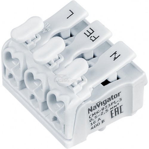 Клемма Navigator 61072 NTC-CMK 923 пружинная 3x2,5