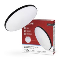 Светильник светодиодный NEO SIMPLE 55Вт 230В 6500К 4440лм 375х59мм черный IN HOME