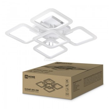 Светильник светодиодный ELEGANT ARIS  90Вт 230В 3-4-6500К 7000лм 590х590х130мм с ПДУ IN HOME