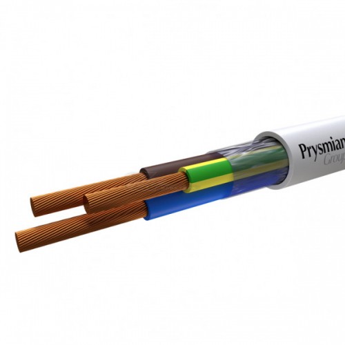 Провод ПВС 3x1,5 Prysmian БЕЛЫЙ ПЭТ-Пленка ГОСТ+