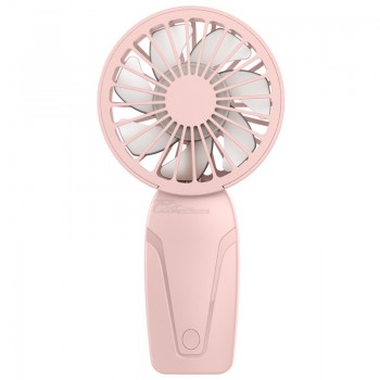 Вентилятор портативный мини (microUSB, 3 режима, 4,5 Вт) К-6 розовый