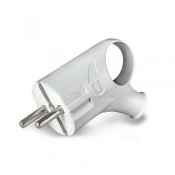 Вилка сетевая Universal с ушком 16А с/з белая