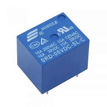 Реле электромеханическое 5В 10A SRD-05VDC-SL-C Songle