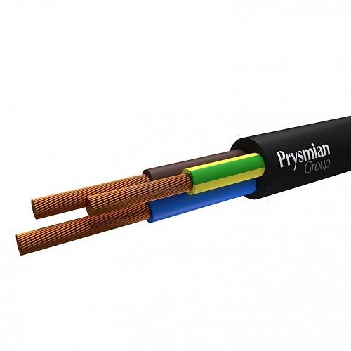 Провод ПВС 3x2,5 Prysmian ЧЕРНЫЙ ГОСТ+