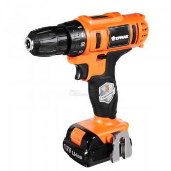 Дрель-шуруповерт ЕРМАК аккум.ДША-12C 12В 1,3Ач,Li-Ion,0-650об/мин,18+1 Нм