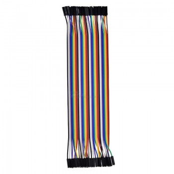 Перемычки 40шт д/макетных плат 20см F-F (гнездо-гнездо) 2,54мм