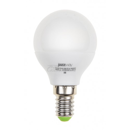 Лампа светодиодная Jazzway PLED-ECO G45 5W 3000K 230V E14 шар