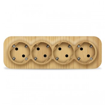 Розетка 4м о/п с/з 16А сосна Universal IONICH