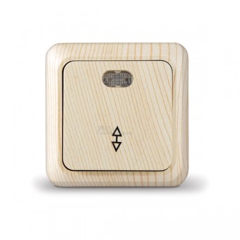 Выключатель Олимп 1кл. проходной с инд. сосна 10А IP20 Universal