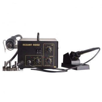Паяльная станция R852 паяльник+термофен, 150-480 °С REXANT