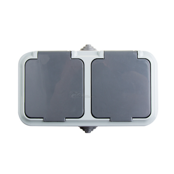 Розетка 2-местная б/з о/п 16А IP54 REXANT