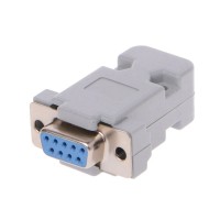 DB-9F 9pin гнездо в корпусе (в сборе) RS-232