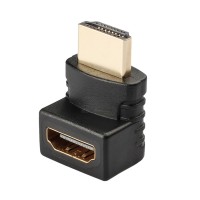 Переходник гн HDMI - шт HDMI угловой вертикальный (изгиб 270°)