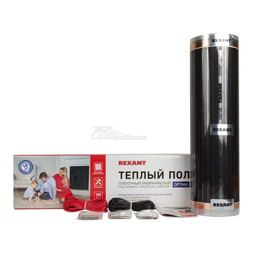 Пленочный теплый пол Optima 150 3м2 (0,5 х 6м) 450 Вт REXANT