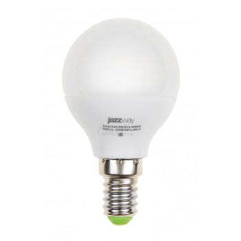 Лампа светодиодная Jazzway PLED-ECO G45 5W 3000K 230V E14 шар