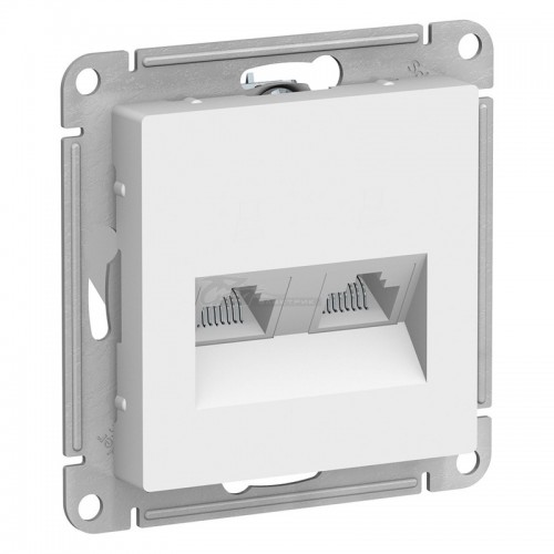 Розетка Atlasdesign RG45+RJ45 5Е белая