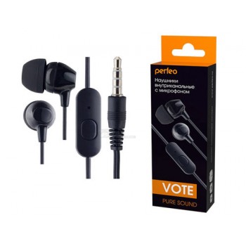 Наушники-гарнитура Perfeo VOTE с микрофоном черный