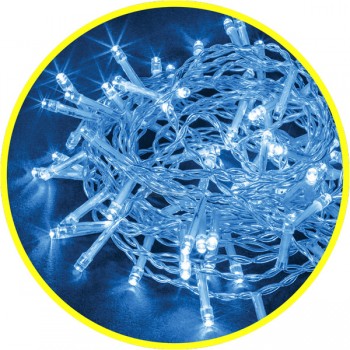 Гирлянда светодиодная Navigator нить 11,5м 100LED 8 режимов IP20 прозрачный шнур Синий